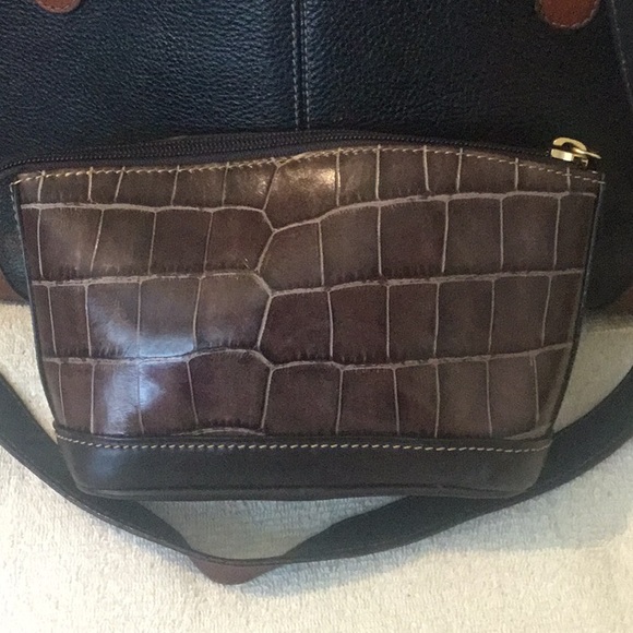 Vintage Dooney & Bourke Crock Leather Cosmetics Case/ Bag - Picture 2 of 15